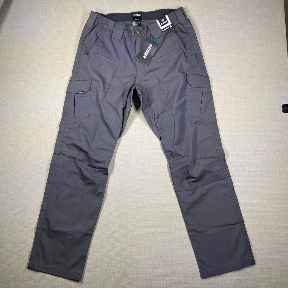 CQR Mens Tactical Cargo Police Pants Charcoal Grey Work 32W x 32L NWT